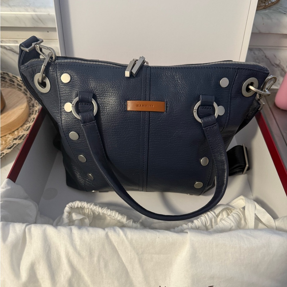 Hammitt Navy Blue Satchel